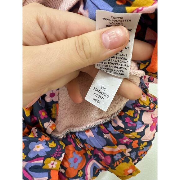 Tucker + Tate Girls Kid Toddler Sz 5 Pink Sherpa Pull Over Sweater Ruffle Floral - Picture 6 of 6